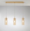 Immagine di Lampadario Magic SQ3 Per Tavolo Con Cilindri Pendenti Vetro 3xE27 Luce Ambiente Design