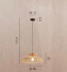 Immagine di Lampadario Campana Carta 46 cm Tropikana Fan