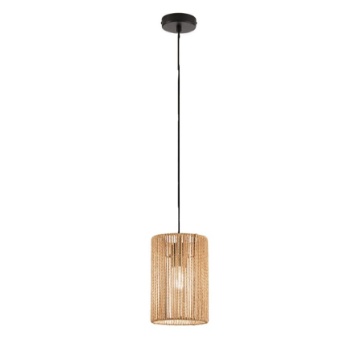 Immagine di Lampada Cilindro Pendente Carta Naturale 18cm Tropikana Fan