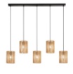 Immagine di Lampadario Per Tavolo Con Diffusori Carta Naturale Tropikana S5 Luce Ambiente Design