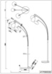 Immagine di Piantana ad Arco Struttura Nera e 3 Paralumi Assortiti Vetro Ambra Lumina Trio Lighting