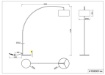 Immagine di Piantana Arco Nera con Paralume Tessuto Tortora e Oro Mansur Trio Lighting
