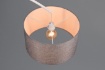 Immagine di Piantana Bianca ad Arco con Paralume Tessuto Grigio Mansur 1xE27 Trio Lighting 