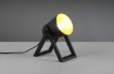 Immagine di Lampada da Tavolo con Piede Legno Marc Nero e Oro Trio Lighting 