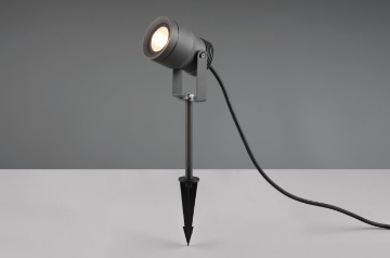 Immagine di Faretto Proiettore Orientabile Led per Esterno Mareb Nero con Picchetto IP65 Trio Lighting