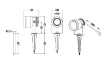 Immagine di Faretto Proiettore Orientabile Led per Esterno Mareb Nero con Picchetto IP65 Trio Lighting