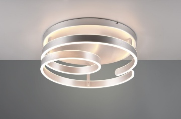 Immagine di Plafoniera Moderna Marnie Alluminio Led 58w Switch Dimmer Ø55 cm Trio Lighting