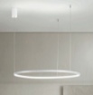 Immagine di Lampadario Soel Anello Bianco 100 cm Led CCT 47w Dimmerabile Ondaluce