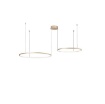Immagine di Lampadario Soel 2 Anelli Oro Led 66w 3000k Dimmerabile Ondaluce
