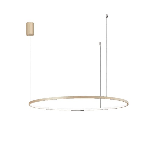 Immagine di Lampadario Soel Anello Oro 100 cm Led 47w 3000k Dimmerabile Ondaluce