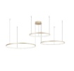 Immagine di Lampadario Soel 3 Anelli Oro Led 103w 3000k Dimmerabile Ondaluce