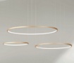 Immagine di Lampadario Soel 3 Anelli Oro Led 103w 3000k Dimmerabile Ondaluce
