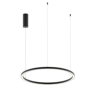 Immagine di Lampadario Anello Nero Led CCT Hoop 60 cm Fan Europe