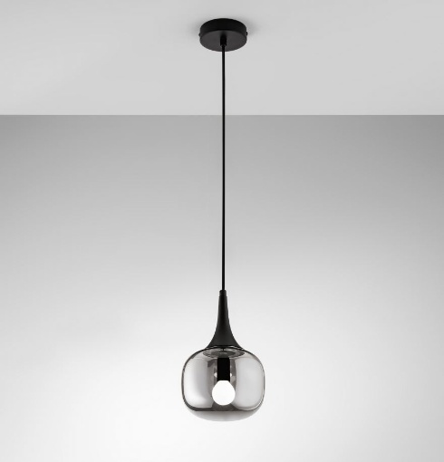 Immagine di Sospensione Boccia Vetro Fume 17 cm Jaipur Luce Ambiente Design