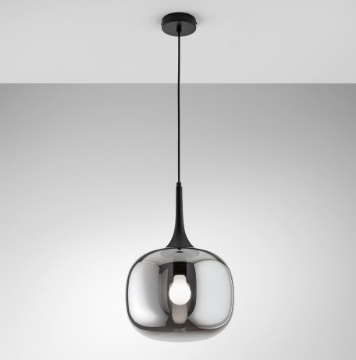 Immagine di Sospensione Boccia Vetro Fume 30 cm Jaipur Luce Ambiente Design