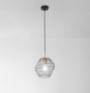 Immagine di Sospensione Metallo Nero Oro Kiko 25 cm Luce Ambiente Design