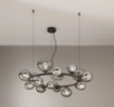 Immagine di Lampadario Circolare 16 Luci Sfere Vetro Per Soggiorno Honey S16 Fan