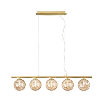 Immagine di Sospensione Lineare Con Sfere Vetro Per tavolo Honey SQ5 Luce Ambiente Design