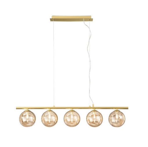 Immagine di Sospensione Lineare Con Sfere Vetro Per tavolo Honey SQ5 Luce Ambiente Design