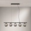 Immagine di Sospensione Lineare Con Sfere Vetro Per tavolo Honey SQ5 Luce Ambiente Design