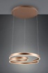 Immagine di Lampadario Marnie Spirale Color Caffè Led 68w Switch Dimmer Ø65 cm Trio Lighting