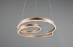 Immagine di Lampadario Marnie Spirale Color Caffè Led 68w Switch Dimmer Ø65 cm Trio Lighting