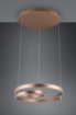 Immagine di Lampadario Marnie Spirale Color Caffè Led 68w Switch Dimmer Ø65 cm Trio Lighting