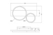 Immagine di Plafoniera Applique Medera Base Legno Bianco 2 Anelli Neri Led Trio Lighting