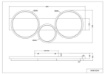 Immagine di Lampada Soffitto o Parete 3 Anelli Alluminio Led Medera Base Legno Nero Trio Lighting 