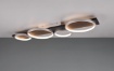 Immagine di Lampada Alluminio 4 Anelli Led Switch Dimmer Medera Base Legno Nero Trio Lighting