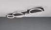 Immagine di Lampada Alluminio 4 Anelli Led Switch Dimmer Medera Base Legno Nero Trio Lighting