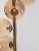 Immagine di Piantana Metallo Con Diffusori Sfere Vetro 4 Luci G9 Led Per Soggiorno
