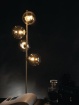Immagine di Piantana Metallo Con Diffusori Sfere Vetro 4 Luci G9 Led Per Soggiorno