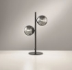 Immagine di Lampada Da Tavolo 2 Luci Metallo Con Sfere Vetro G9 Led