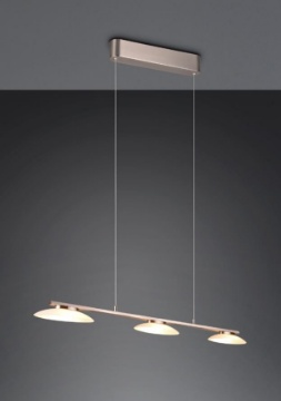 Immagine di Sospensione Illuminazione Tavolo  Cucina Led Switch Dimmer Merton Nichel Trio Lighting 