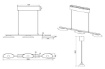 Immagine di Lampadario a Sospensione Cucina Led Switch Dimmer Merton Ottone Trio Lighting