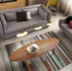 Immagine di Lampadario a Sospensione Cucina Led Switch Dimmer Merton Ottone Trio Lighting