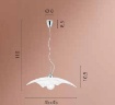 Immagine di Sospensione Cucina Vetro Curvo Quadrato Con Decoro Granigliato 1xE27
