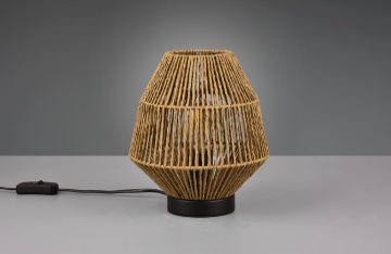 Immagine di Lumetto in Corda Naturale Marrone Miki 1xE27 Trio Lighting 