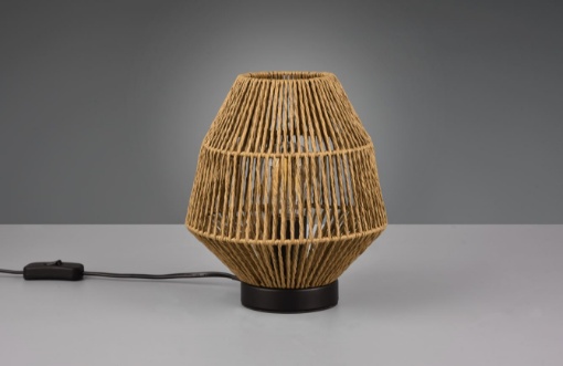 Immagine di Lumetto in Corda Naturale Marrone Miki 1xE27 Trio Lighting 