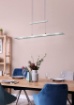 Immagine di Sospensione Moderna Led Scrivania Ufficio Milos Nichel Trio Lighting