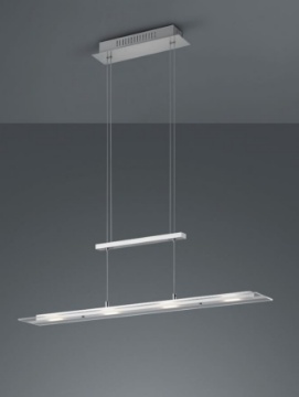 Immagine di Sospensione Moderna Led Scrivania Ufficio Milos Nichel Trio Lighting