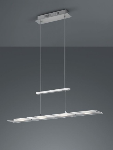 Immagine di Sospensione Moderna Led Scrivania Ufficio Milos Nichel Trio Lighting