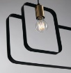 Immagine di Lampadario Lineare Metallo Smith S3 Luce Diffusa E27 Fan