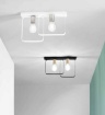 Immagine di Plafoniera Metallo Smith PL2 Luce Diffusa E27 Led Fan Ambiente Design