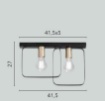 Immagine di Plafoniera Metallo Smith PL2 Luce Diffusa E27 Led Fan Ambiente Design