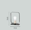 Immagine di Lampada Tavolo Comodino Metallo Smith L1 E27 Led Fan Ambiente Design