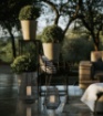 Immagine di Lume Alto Led Effetto Fiamma per Veranda Plastica Grigia Mineros H51 cm Trio Lighting 