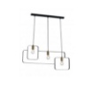 Immagine di Lampadario Design Urban Metallo Rettangolare Per Tavolo Luce Diffusa 3xE27 Led