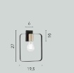Immagine di Applique Metallo Rettangolare Luce Diffusa E27 Led Design Urban Moderno